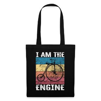 I'm the engine - funny bike saying - Tote Bag - black - Front