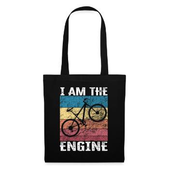 I'm the engine - funny bike saying - Tote Bag - black - Front