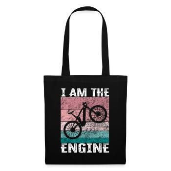 I'm the engine - funny bike saying - Tote Bag - black - Front