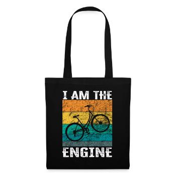I'm the engine - funny bike saying - Tote Bag - black - Front