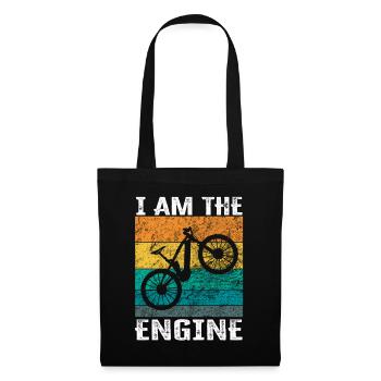 I'm the engine - funny bike saying - Tote Bag - black - Front