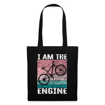 I'm the engine - funny bike saying - Tote Bag - black - Front