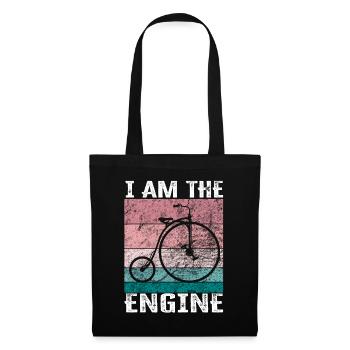 I'm the engine - funny bike saying - Tote Bag - black - Front