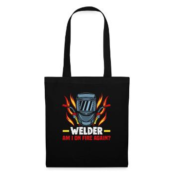 Schweißer Spruch Design für Metallbauer - Stoffbeutel - Schwarz - Vorne