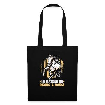 Design équestre et équestre pour les amoureux des chevaux - Sac en tissu - noir - Devant