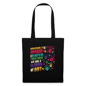 Together we are a work of art, preschool teacher - Tote Bag - black - Front