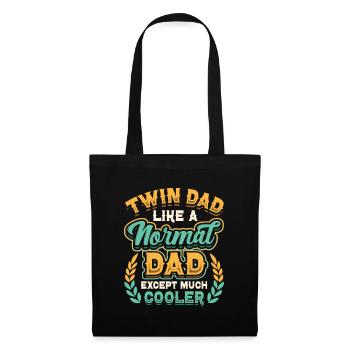 Twin Dad Wie Ein Normaler Vater, Nur Viel Cooler. - Stoffbeutel - Schwarz - Vorne