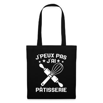 Je Peux Pas J'ai Pâtisserie Cadeau Passionnées - Sac en tissu - noir - Devant