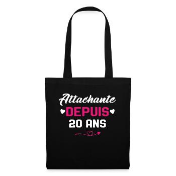 Femme Cadeau Anniversaire 20 ans Fille Humour - Sac en tissu - noir - Devant