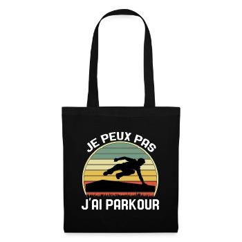 Je Peux Pas J'ai Parkour - Sac en tissu - noir - Devant