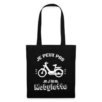 Je Peux Pas J'ai Mobylette Cadeau - Sac en tissu - noir - Devant