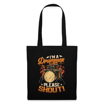 Je suis un batteur s’il vous plaît crier - Sac en tissu - noir - Devant