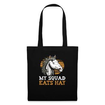Design équestre et équestre pour les amoureux des chevaux - Sac en tissu - noir - Devant