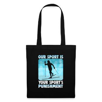 Cross-country biathlon cross-country skiers - Tote Bag - black - Front