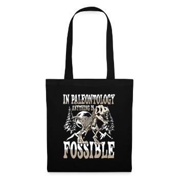 In Paleontology Anything Is Fossible - Stoffbeutel - Schwarz - Vorne