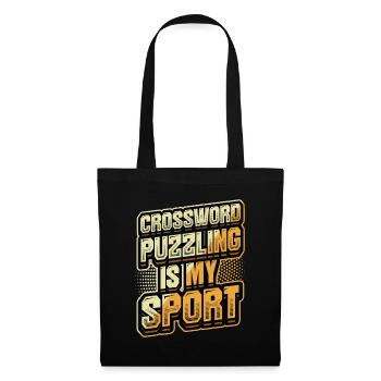 Les mots croisés sont mon sport. - Sac en tissu - noir - Devant