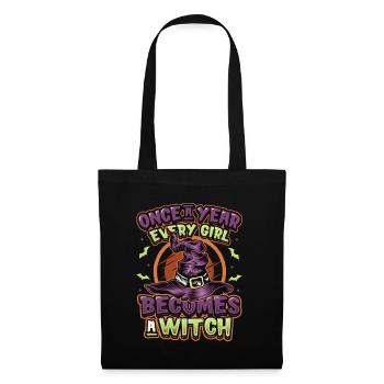 Once every girl becomes a witch on Halloween. - Tote Bag - black - Front