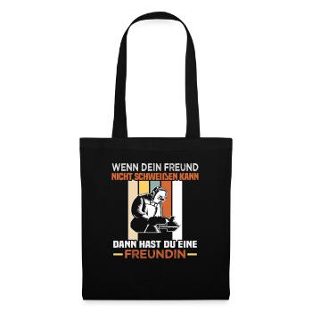 Welder slogan design for metal workers - Tote Bag - black - Front