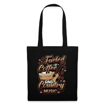 Powered by coffee and country music. - Tote Bag - black - Front