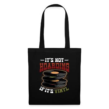 No hoarding when it comes to vinyl - Tote Bag - black - Front