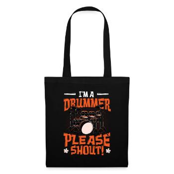 Je suis un batteur s’il vous plaît crier - Sac en tissu - noir - Devant