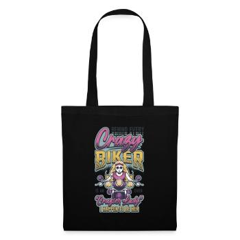Derrière chaque motard fou se cache une femme. - Sac en tissu - noir - Devant