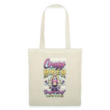Derrière chaque motard fou se cache une femme. - Sac en tissu - nature - Devant