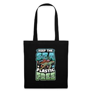 Gardez la mer sans plastique Sauver l’océan - Sac en tissu - noir - Devant