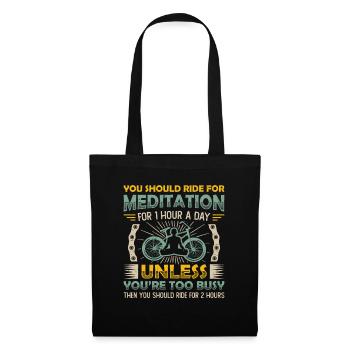 Cycling is my meditation. - Tote Bag - black - Front