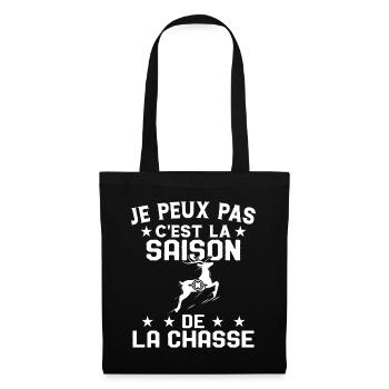 C'est La Saison De La Chasse Humour Chasseur - Sac en tissu - noir - Devant