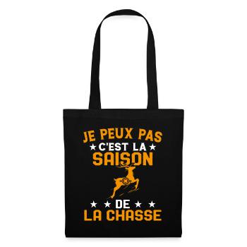 C'est La Saison De La Chasse Humour Chasseur - Sac en tissu - noir - Devant