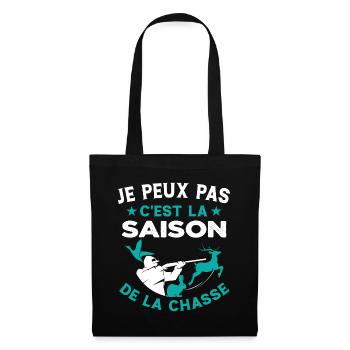 C'est La Saison De La Chasse Humour Chasseur - Sac en tissu - noir - Devant