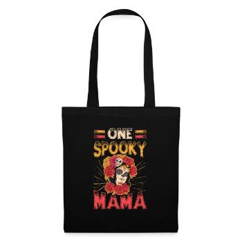 Eine Gespenstische Mama, Halloween Mama. - Stoffbeutel - Schwarz - Vorne