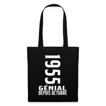Génial(e) Depuis Octobre 1955 - Sac en tissu - noir - Devant