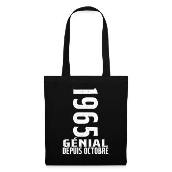 Génial(e) Depuis Octobre 1965 - Sac en tissu - noir - Devant
