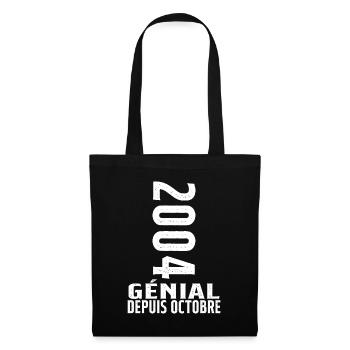 Génial(e) Depuis Octobre 2004 - Sac en tissu - noir - Devant