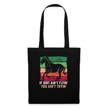 Design équestre et équestre pour les amoureux des chevaux - Sac en tissu - noir - Devant