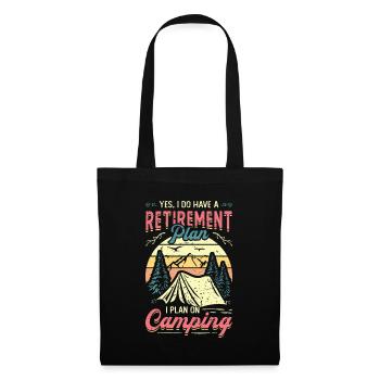 Retirement plan camping, retirement camper. - Tote Bag - black - Front
