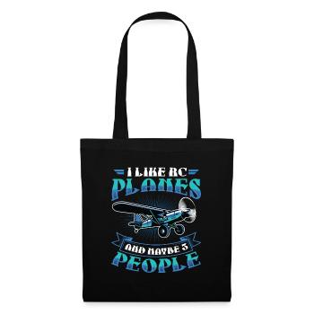 I like rc planes and maybe 3 people - Tote Bag - black - Front