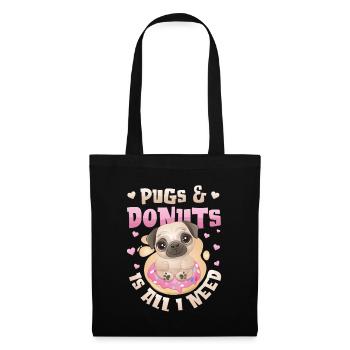 Carlin Amateur de beignets Fille - Sac en tissu - noir - Devant