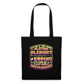 Clarinettiste - Sac en tissu - noir - Devant