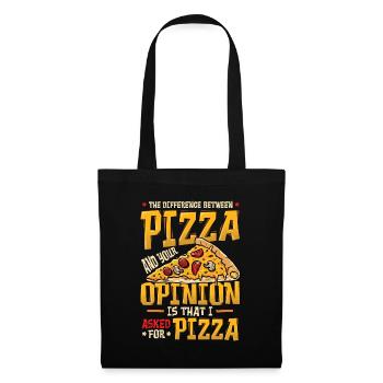 I asked for pizza. - Tote Bag - black - Front