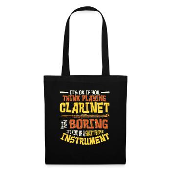 Clarinettiste - Sac en tissu - noir - Devant