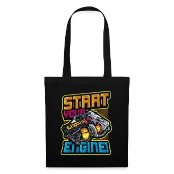 Démarrez votre mécanicien de moteur - Sac en tissu - noir - Devant