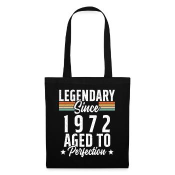 Legendär seit 1972 Geschenk - Stoffbeutel - Schwarz - Vorne