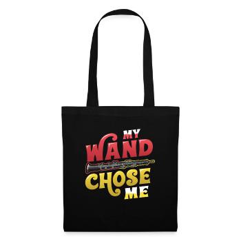 My Wand Chose, Me Flutist Marching Band, Flute. - Tote Bag - black - Front