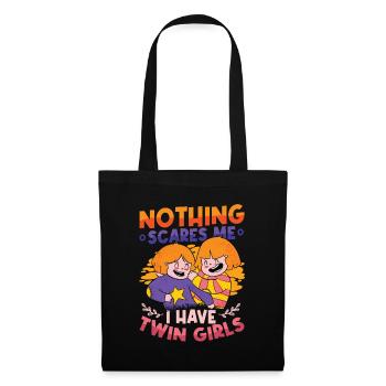 Rien ne me fait peur, j’ai des jumelles. - Sac en tissu - noir - Devant