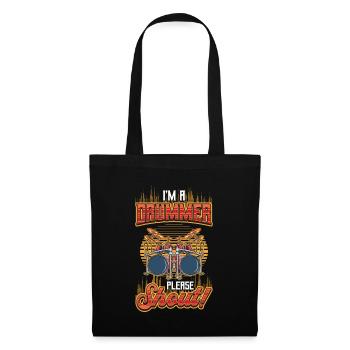Je suis batteur, s’il vous plaît crier. - Sac en tissu - noir - Devant