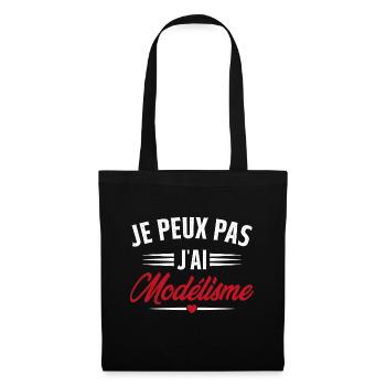 Je Peux Pas J'ai Modélisme - Sac en tissu - noir - Devant