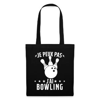 Je Peux Pas J'ai Bowling - Sac en tissu - noir - Devant